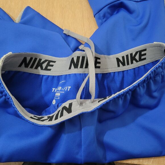 Nike Therma-fit Fleece Sweatpants Size Large Men's Gray & Blue Nike Swoosh Logo - Picture 9 of 16